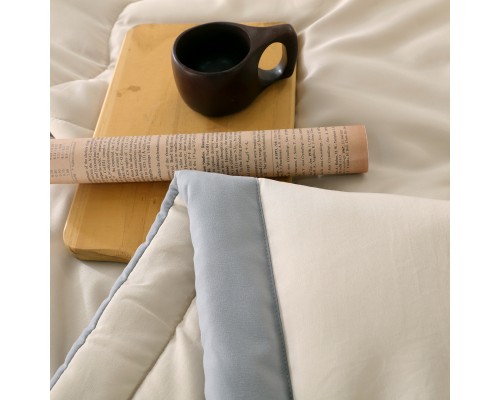 Комплект постельного белья Однотонный Сатин с Одеялом FB008