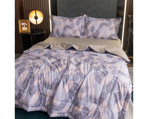 Комплект постельного белья Сатин с Одеялом 100% хлопок на резинке OBR135