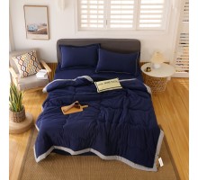 Комплект постельного белья Однотонный Сатин с Одеялом FB012
