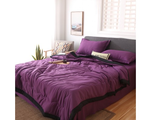 Комплект постельного белья Однотонный Сатин с Одеялом (простынь на резинке) FBR002