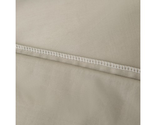 Комплект постельного белья Однотонный Сатин Премиум широкий кант на резинке OCPKR027