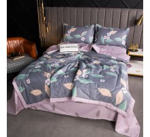Комплект постельного белья Сатин с Одеялом (простынь на резинке) OBR039